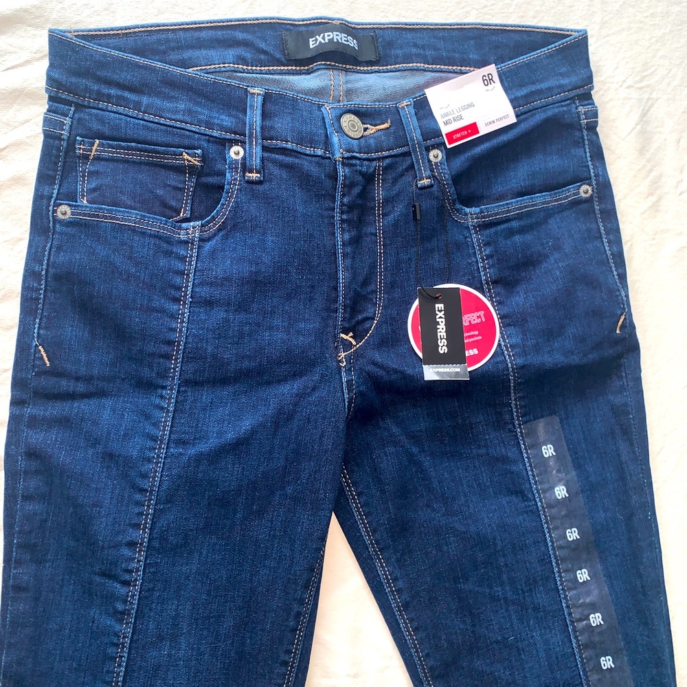 Express Dark Wash Ankle Legging Jeans